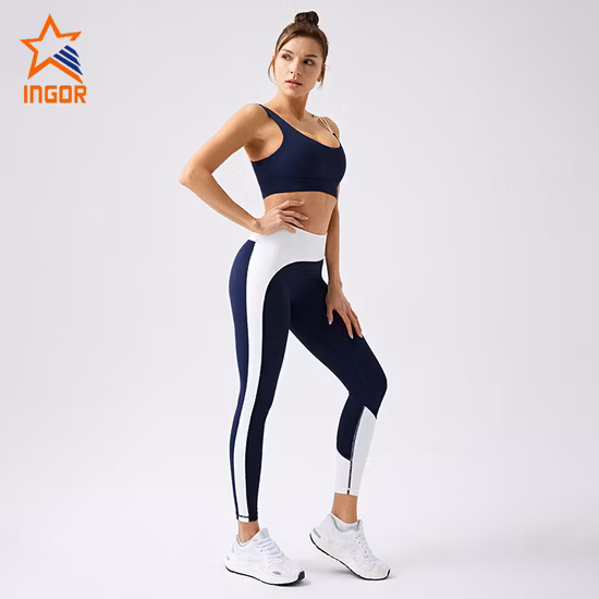 Ingor Sportswear Roupas femininas Roupas esportivas personalizadas Sutiã e leggings esportivos Conjuntos de ioga para academia e fitness com tecido reciclado e sustentável