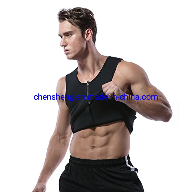 Neoprene suor quente emagrecimento corpo shaper para homem esporte ginásio exercício de fitness